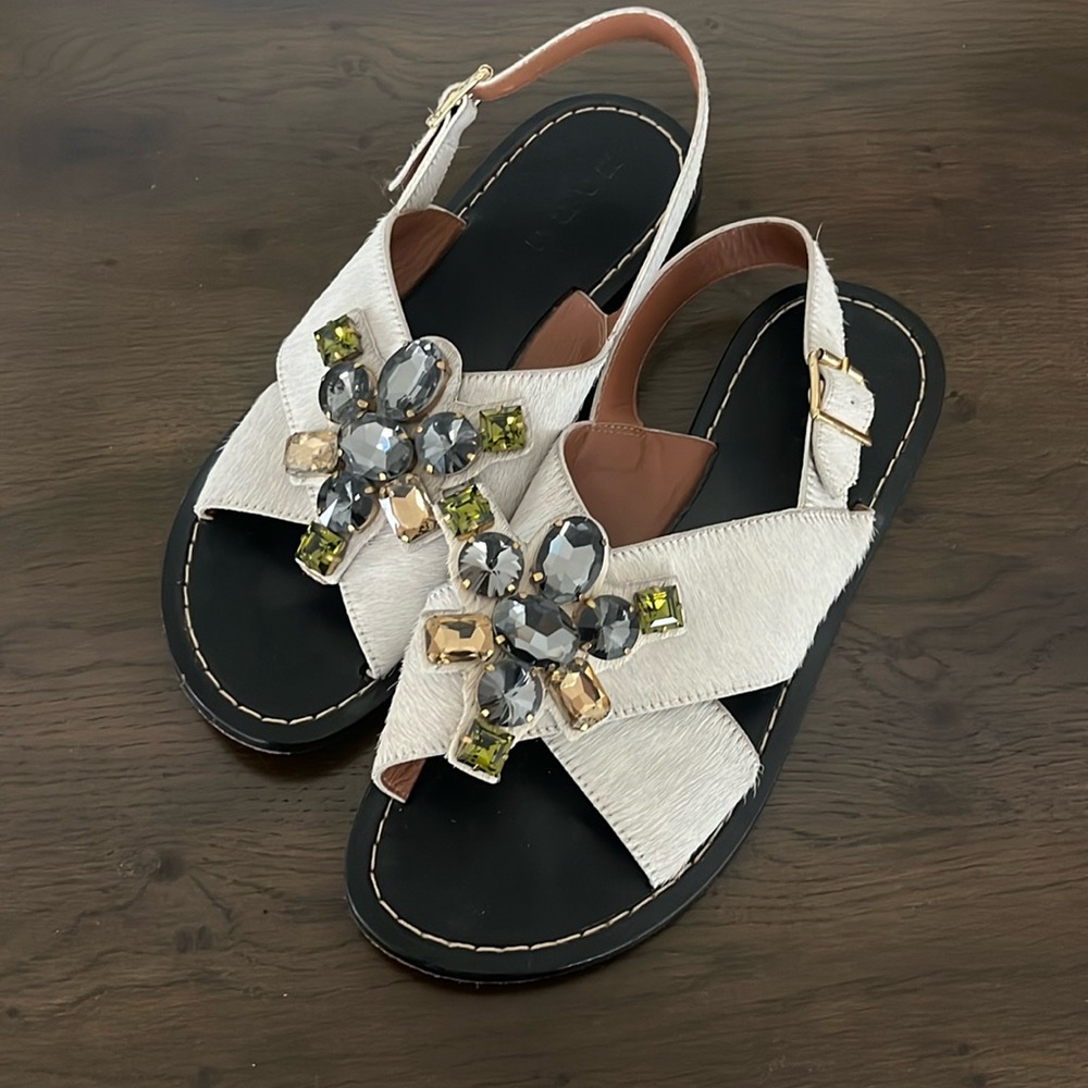Marni Faux Fur Sandal 38 EU